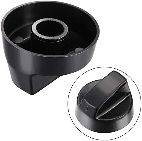 Myenne 4 Pack Oven Control Switch Knobs With 12 Adapters Universal Stove Knobs Replacements Burner Range Knobs For Oven Stove Range Black