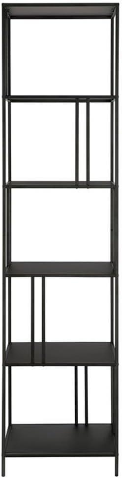 Evelyn&Zoe Cortland 22" Wide Rectangular Console Table with Glass Shelves, Brass