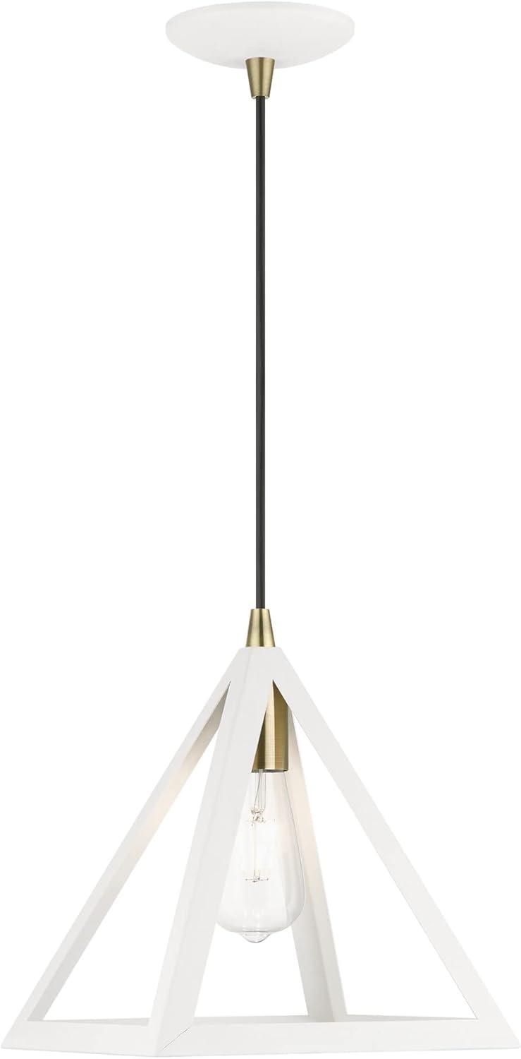 Livex Lighting Pinnacle 1 - Light Pendant in  Black/Brushed Nickel