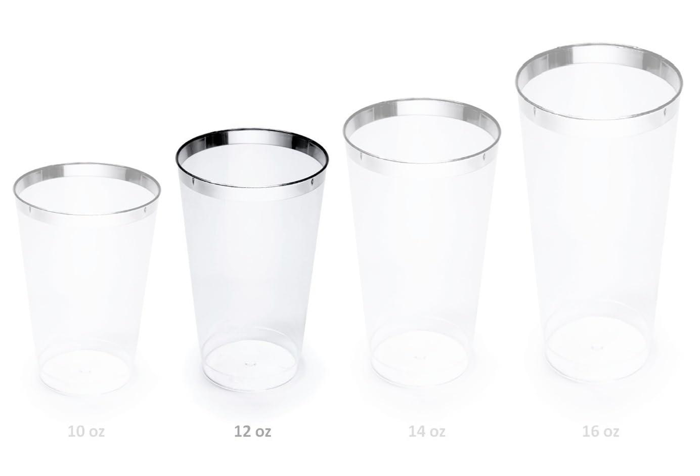 " OCCASIONS " 320 Piece set (40 Guests)-Vintage Wedding Party Disposable Plastic Plates & cutlery -40 x 10'' + 40 x 7.5'' + Silverware + 12oz Cups + Napkins (Verona White)