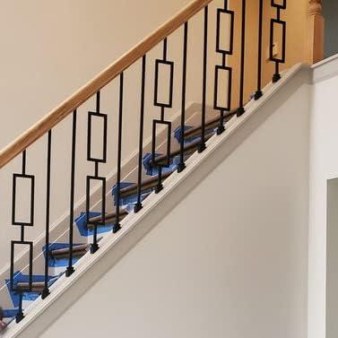 Wrought Iron Railings - Set Of 10 Deck Railings - 1/2 Inch Hollow Iron Lintel