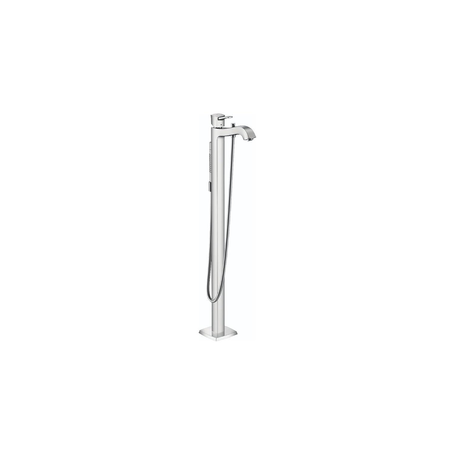 Metropol Classic Single Handle Floor Mounted Freestanding Tub Filler Trim with Hand Shower