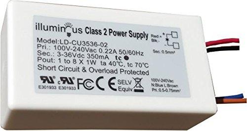 350mA Constant Current 1-8 Watt DC LED Driver Transformer UL Approved