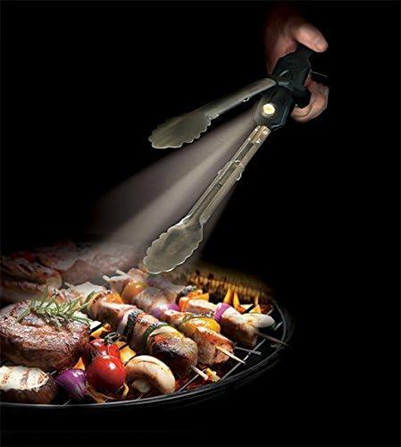 Stainless Steel Illuminating Grill Tongs with LED Light