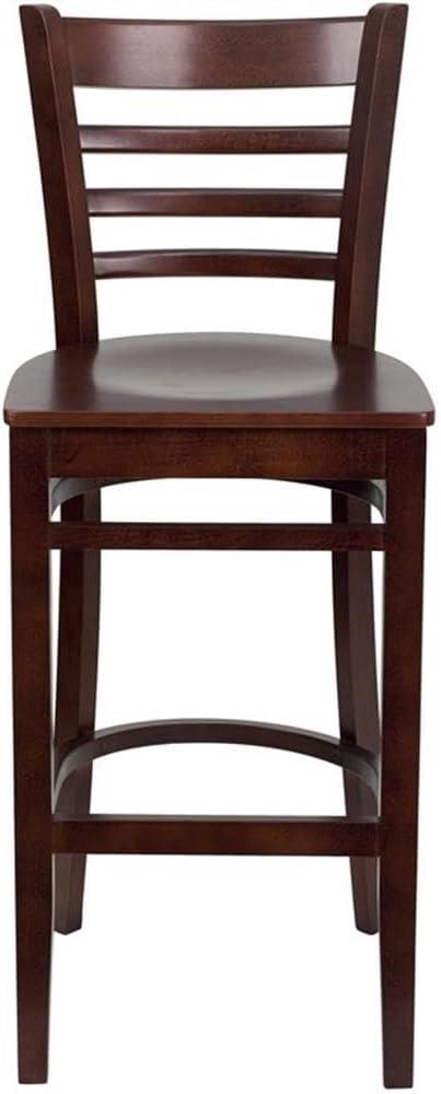 Flash Furniture Ladder Back Wooden Restaurant Barstool