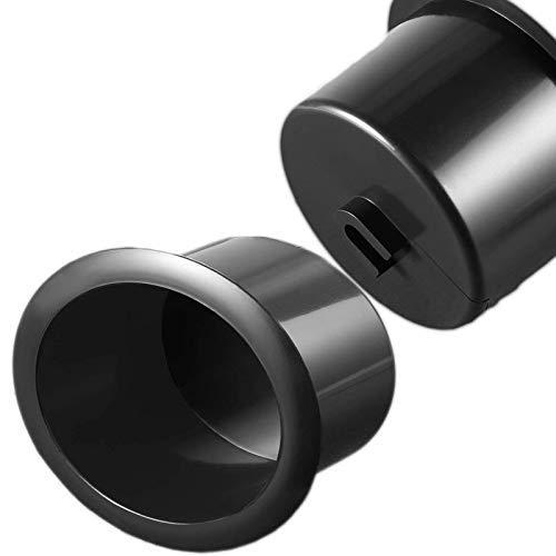 Black Plastic Drop-In Cup Holder Insert for Sofa, Boat, RV, and Car