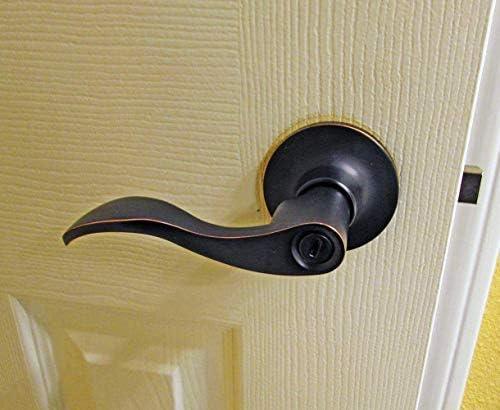 Constructor PRELUDE Privacy Lever Handle Door Lock Set for Bedroom and Bathroom Oil Rubbed Bronze Finish