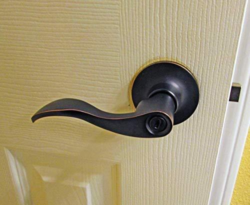 Constructor PRELUDE Privacy Lever Handle Door Lock Set for Bedroom and Bathroom Oil Rubbed Bronze Finish