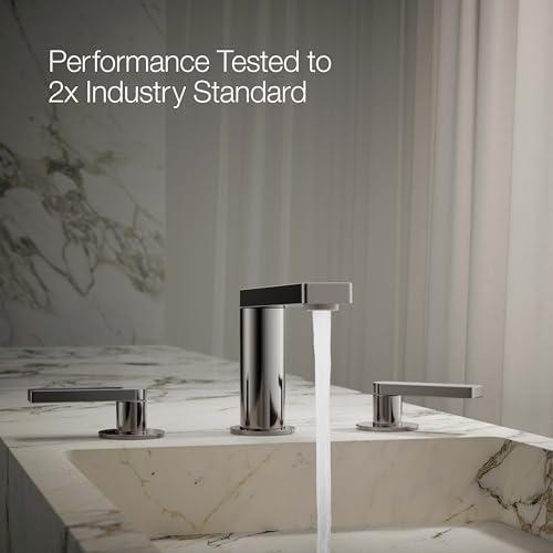 Composed Minimalist Chrome Widespread Bathroom Faucet