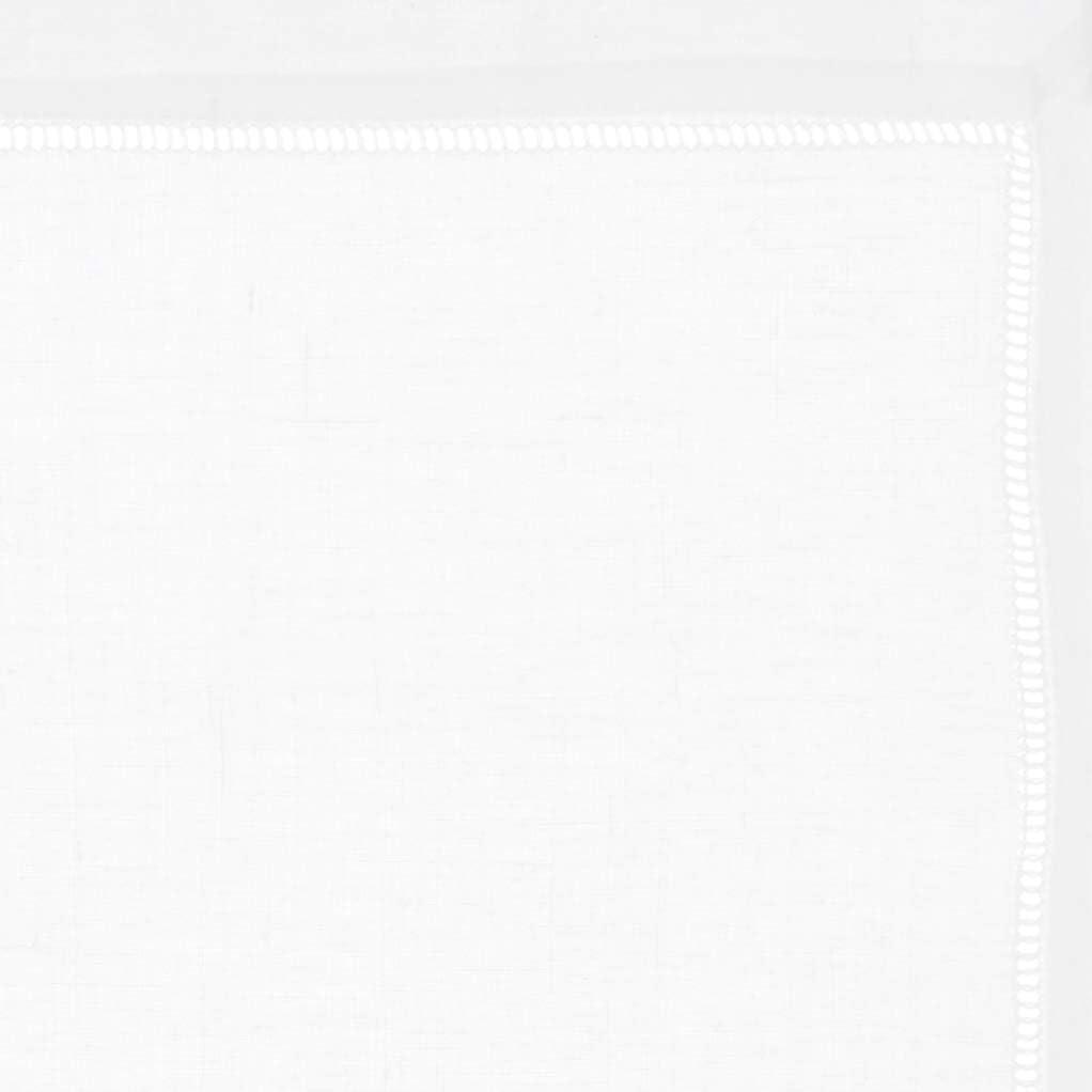 SARO 6100C.W20S 20 in. 24 by 7 Everyday Square Hemstitched Dinner Napkin - White  Set of 4