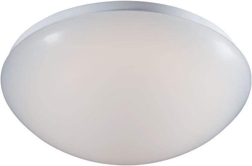 11 in. Low-Profile 1-Light White LED Puff Flush Mount