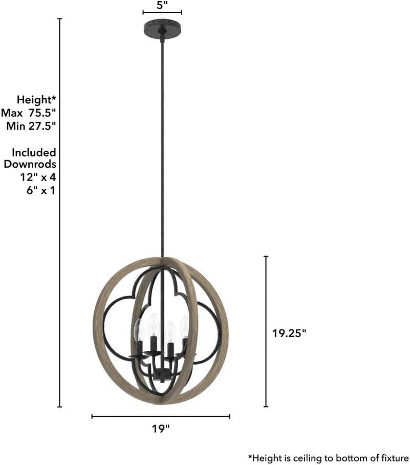 Gablecrest 4 - Light Unique / Statement Globe Chandelier