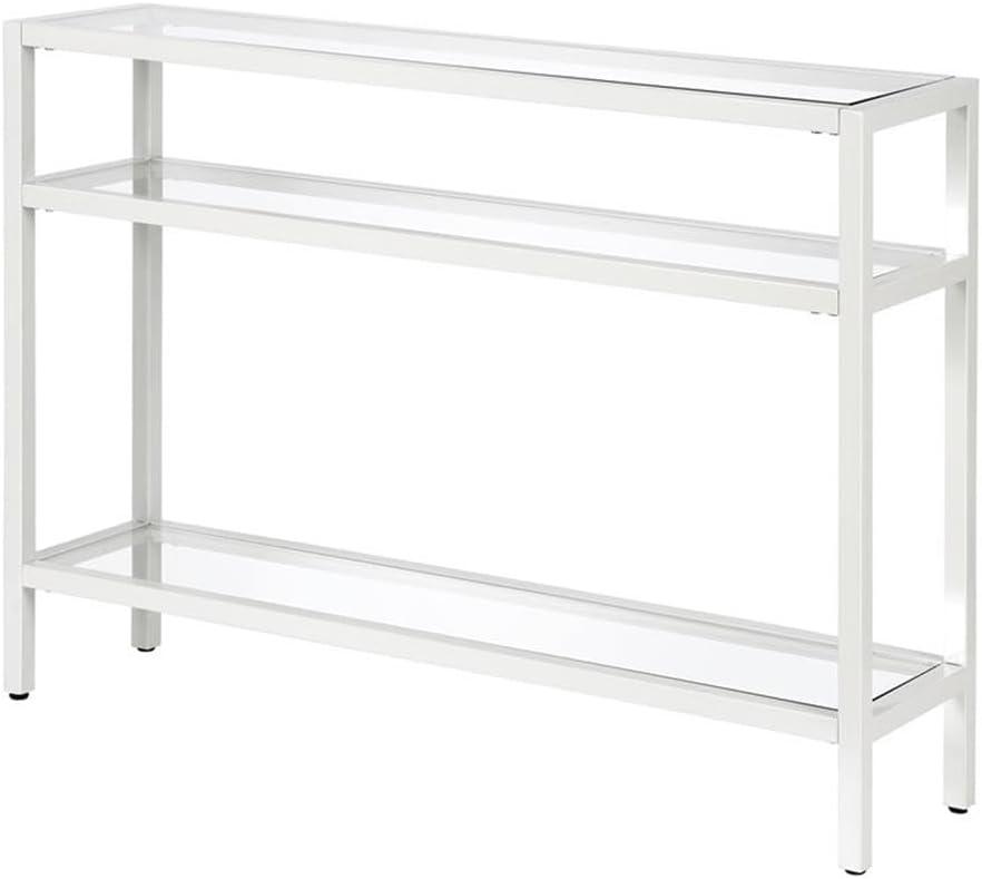 Evelyn&Zoe Sivil 42" Wide Rectangular Console Table, White