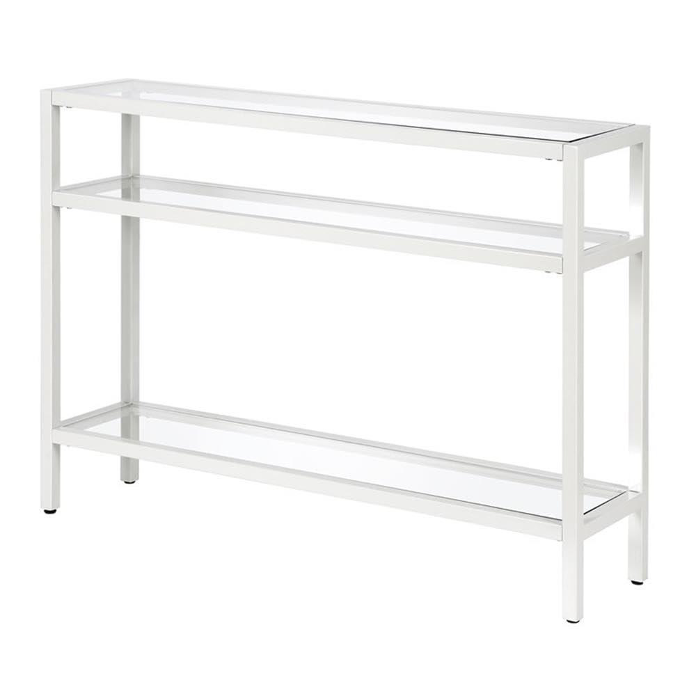 Evelyn&Zoe Sivil 42" Wide Rectangular Console Table, White