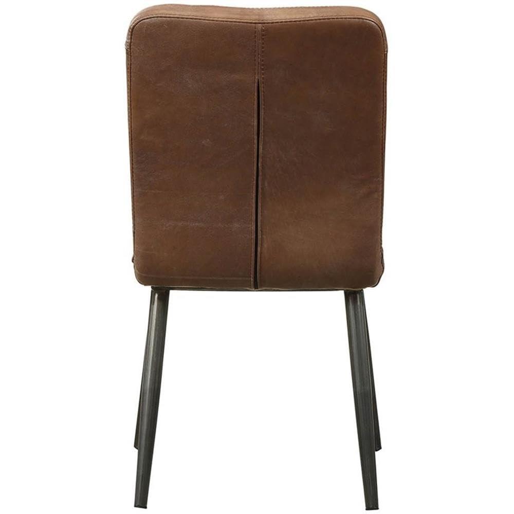 17 Stories 19'' H Genuine Leather Upholstered Side Chair (Set of 2)