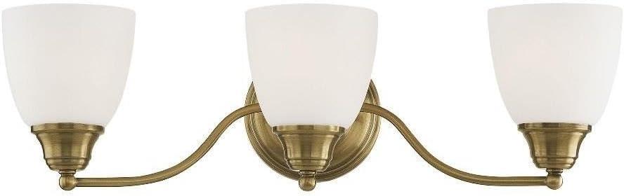 Livex Lighting Somerville 3 - Light Vanity in  Antique Brass
