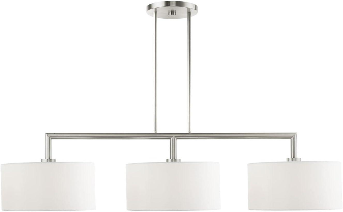 Livex Lighting Meridian 3 - Light Chandelier in  Brushed Nickel