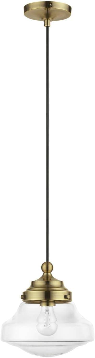 Livex Lighting Avondale 1 - Light Pendant in  Antique Brass