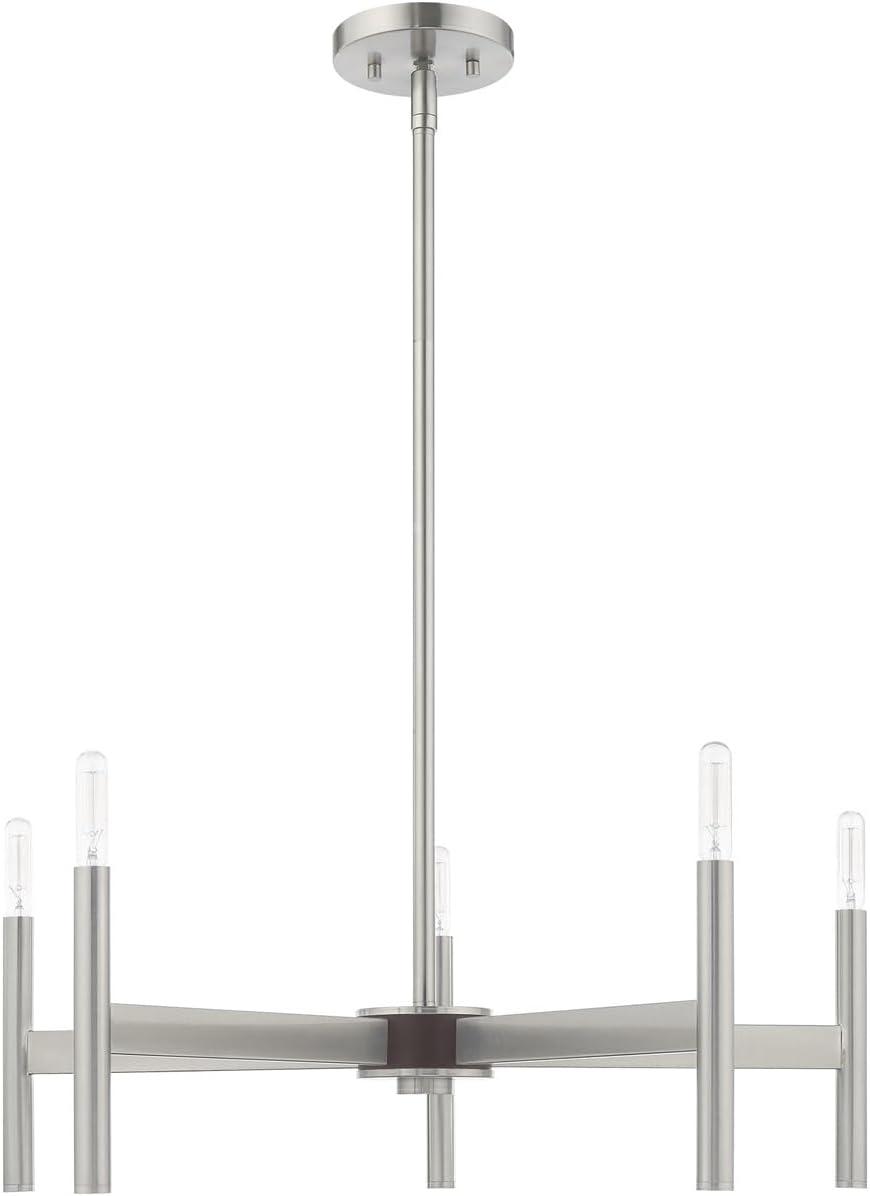 Livex Lighting Copenhagen 5 - Light Chandelier in  Brushed Nickel
