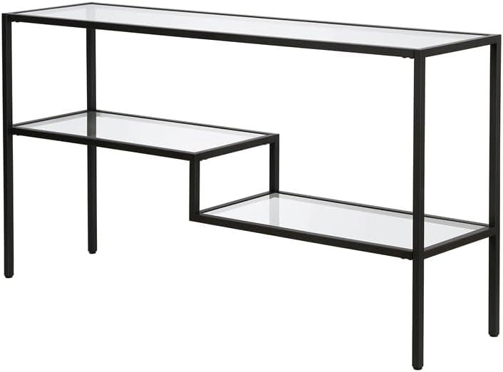 Holloman Glass Top Console Table