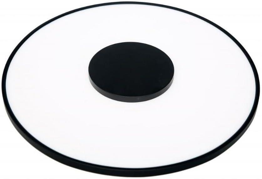 Luxe Blink 17" Round LED Flush Mount in Black Aluminum