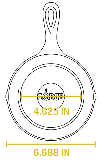 Lodge 6.5" Cast Iron Skillet: Oven & Broiler-Safe, Hand Wash, Gas & Induction Compatible, Black, 1.94 lbs
