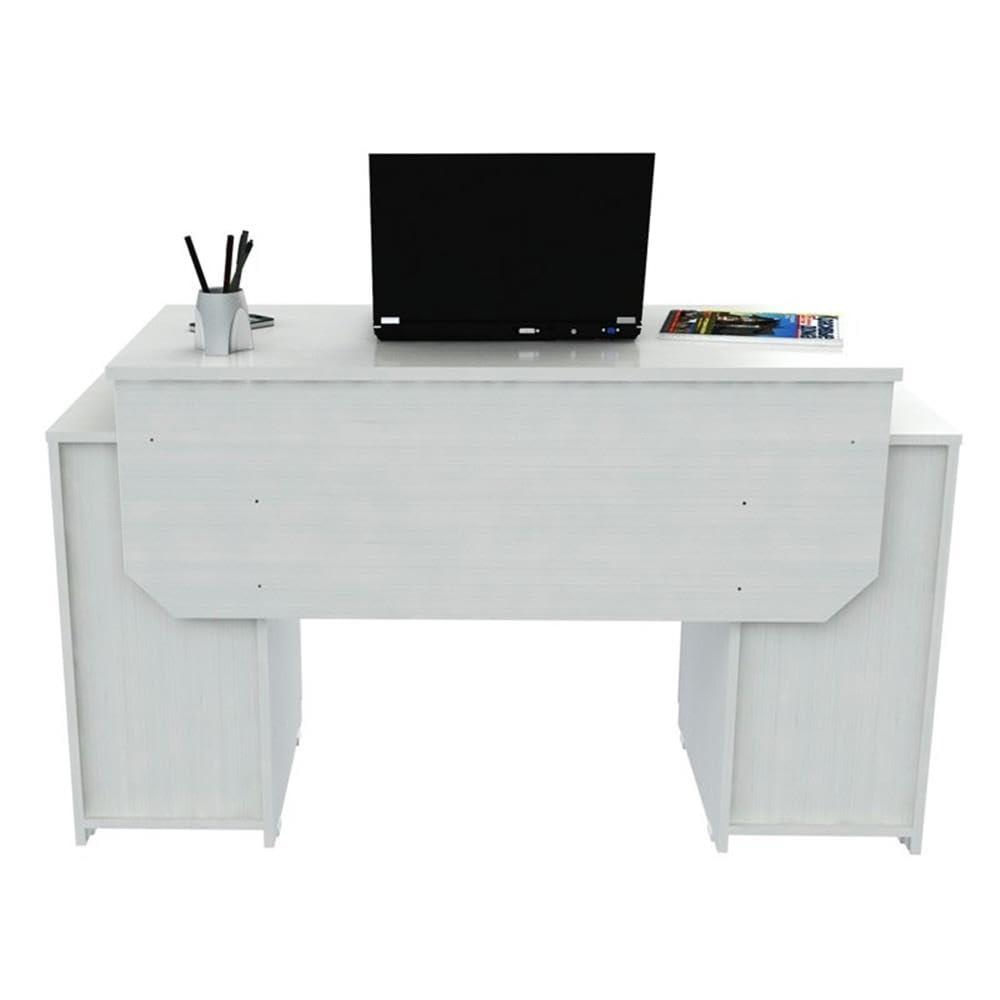 Inval 4-Drawer Computer Desk with Cabinet, Washed Oak