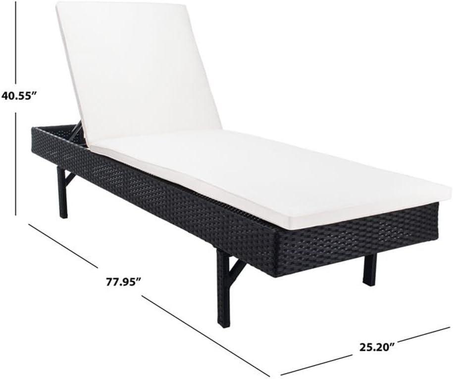 Cam Sunlounger - Outdoor - PAT7501 - Black/Beige -Safavieh