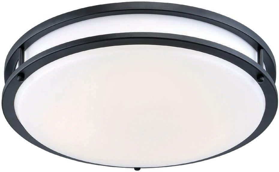 12-Inch Oil Rubbed Bronze LED Flush Mount Ceiling Light