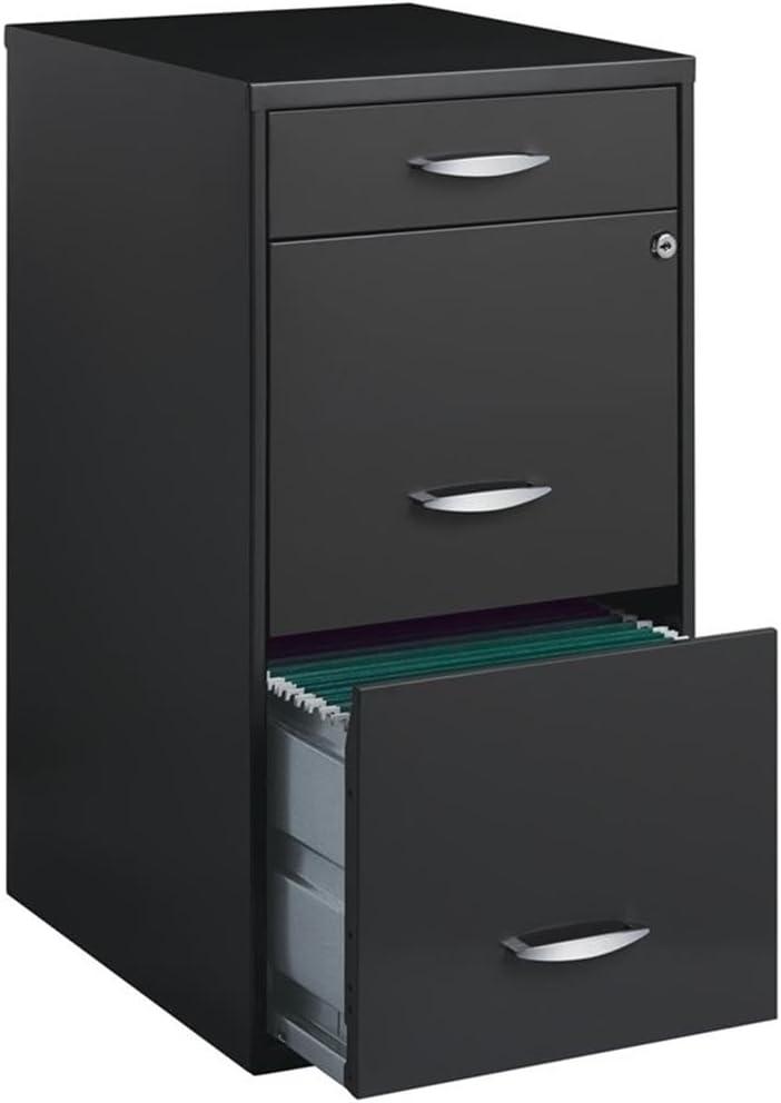 Scranton & Co 3 Drawer File Cabinet in Charcoal