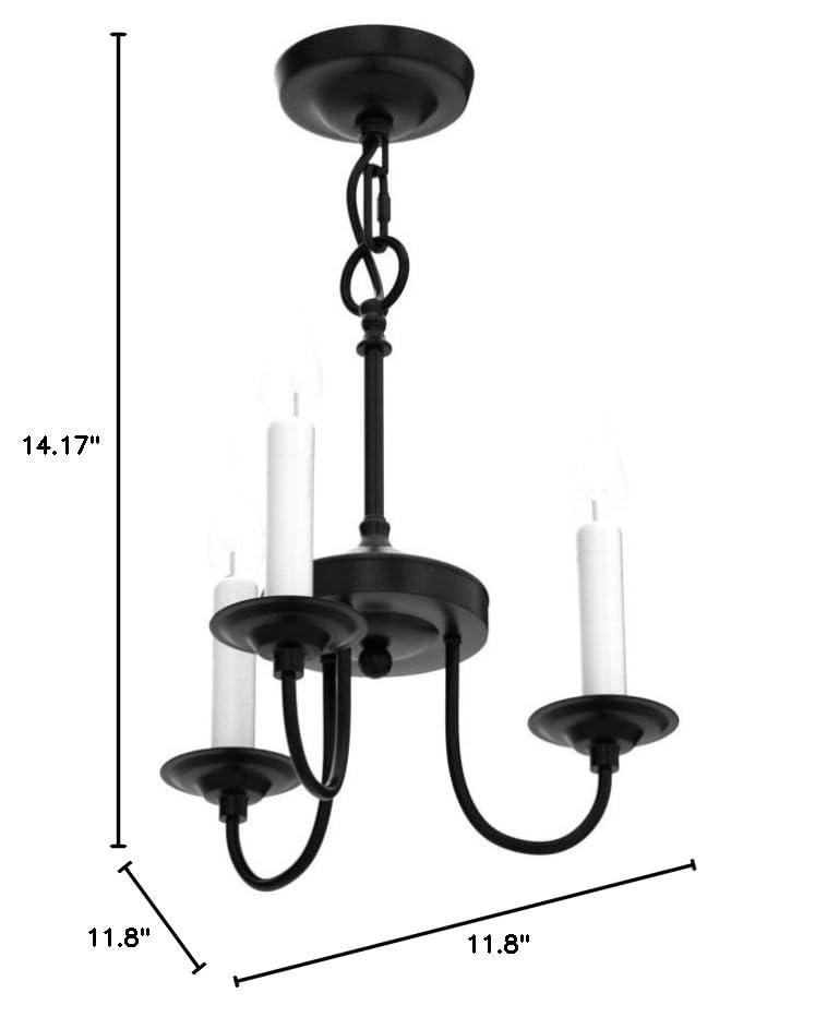 Gracie Oaks Vintage Farmhouse 18-Light 2-Tier Black Chandelier, Retro Round Pendant Light Fixture For Industrial Decor