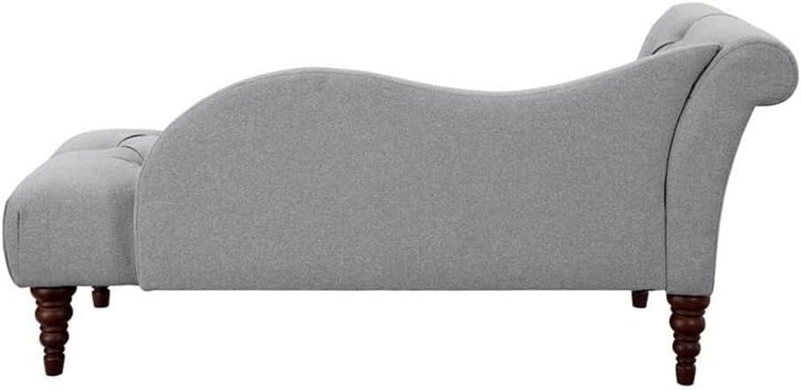 Lexicon Blue Hill 66" Traditional Textured Fabric Chaise in Dove Gray