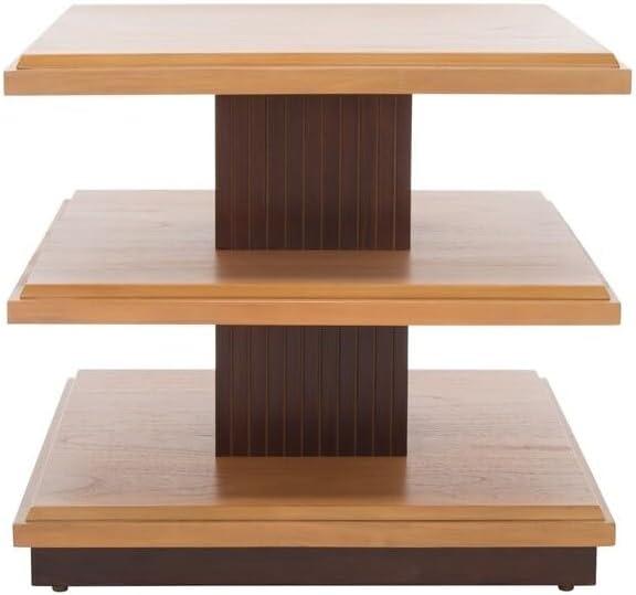 Suette 2 Shelf Accent Table - ACC5001A - Natural/Walnut - Safavieh