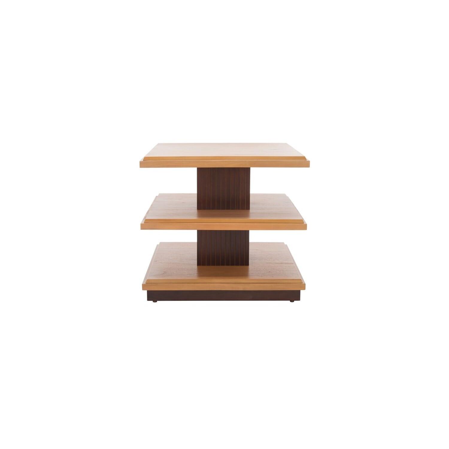 Suette 2 Shelf Accent Table - ACC5001A - Natural/Walnut - Safavieh