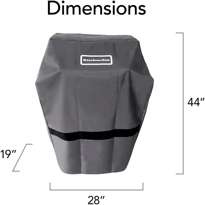 Gray PVC Weather-Resistant 2-Burner Grill Cover