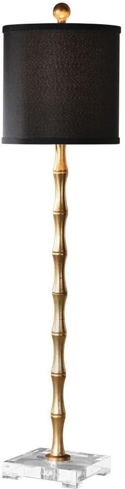 Uttermost Quindici 36" Antique Gold Leaf Bamboo Buffet Table Lamp
