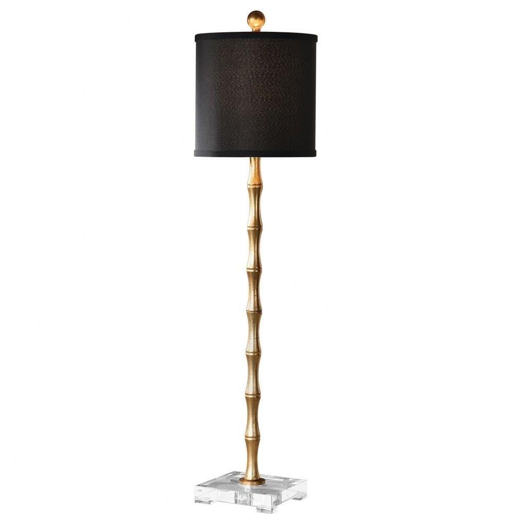Uttermost Quindici 36" Antique Gold Leaf Bamboo Buffet Table Lamp