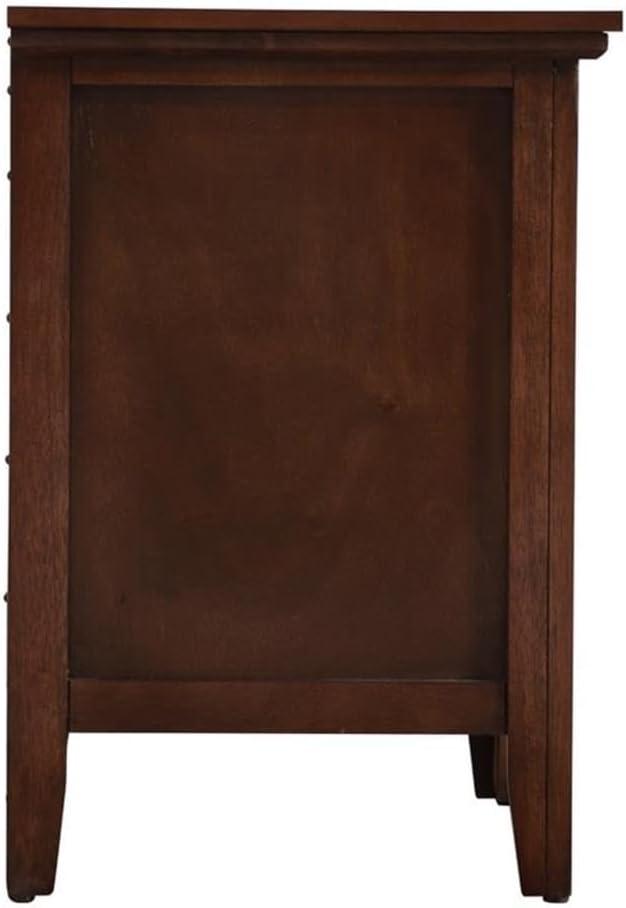 HomeStock Rustic Refinement 3 Drawer Nightstand , Cappuccino