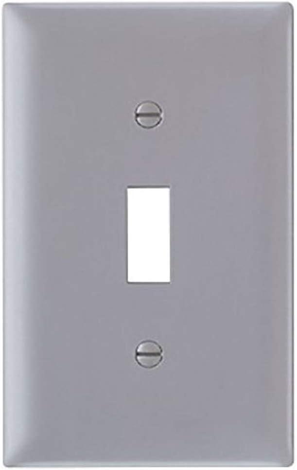 Gray Matte 1-Gang Toggle Switch Wall Plate