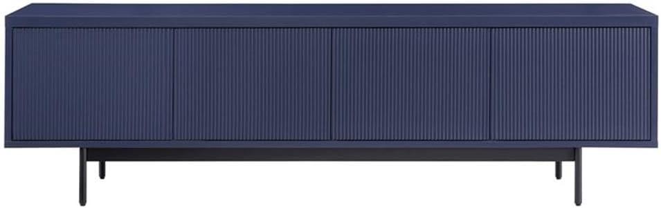 Evelyn&Zoe Whitman Rectangular TV Stand for TV's up to 75", Dark Blue