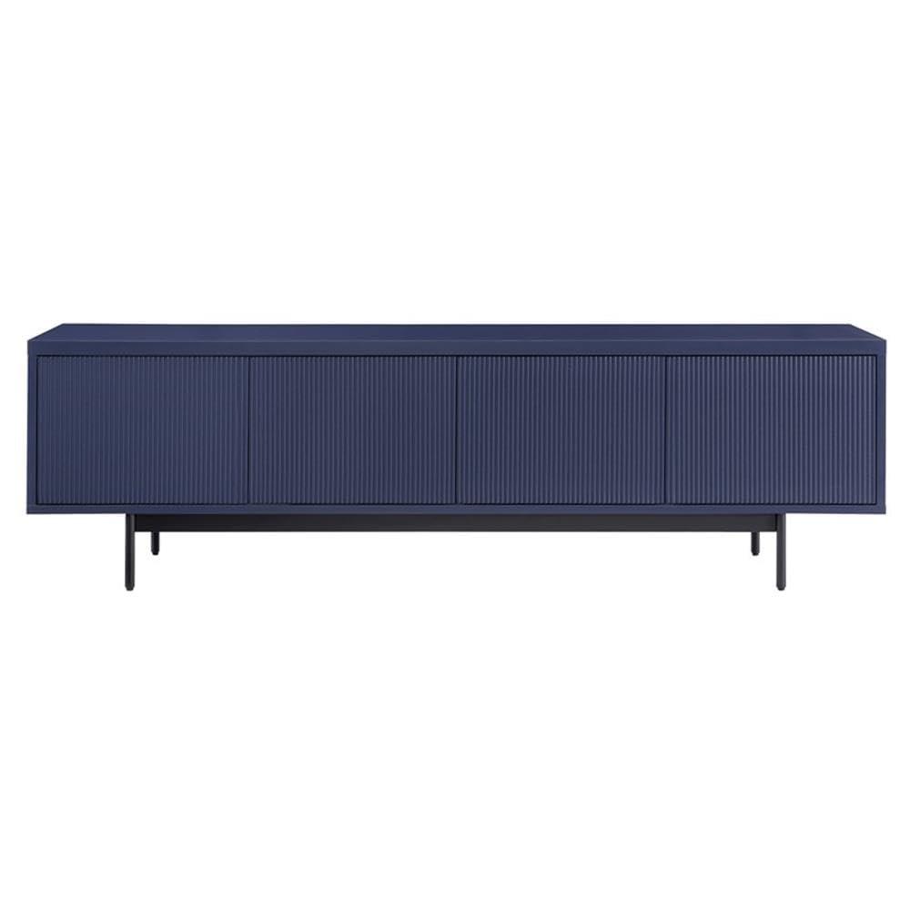 Evelyn&Zoe Whitman Rectangular TV Stand for TV's up to 75", Dark Blue