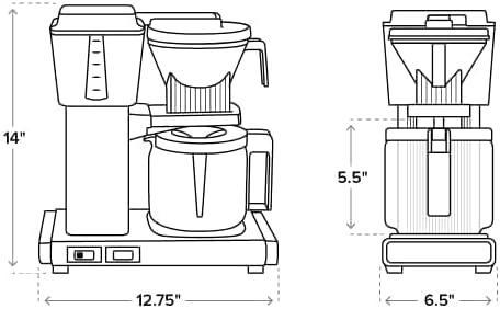 Moccamaster KBGV Glass Brewer 10-Cup Juniper Coffee Maker
