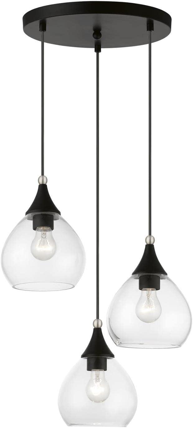 Livex Lighting Catania 3 - Light Pendant in  Black/Brushed Nickel