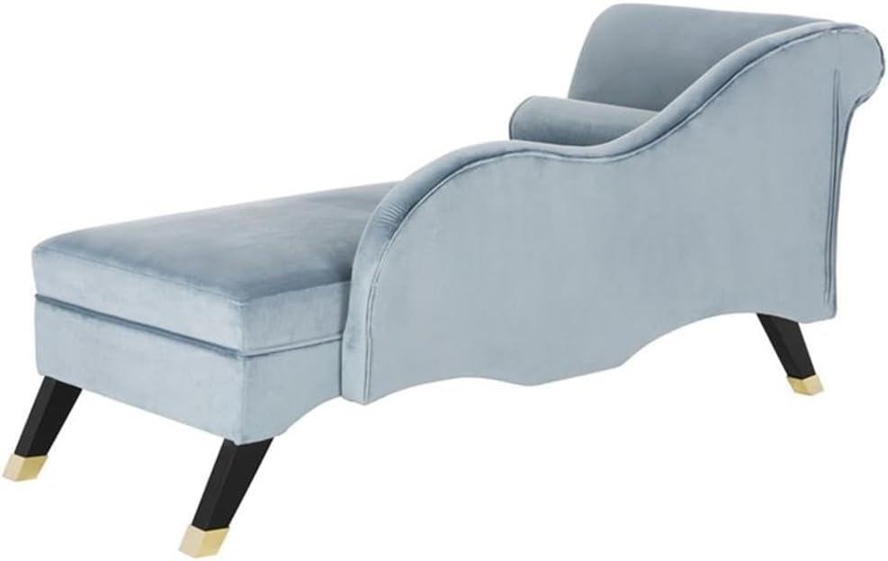 Caiden Chaise - FOX6284 - Slate Blue/Black - Safavieh