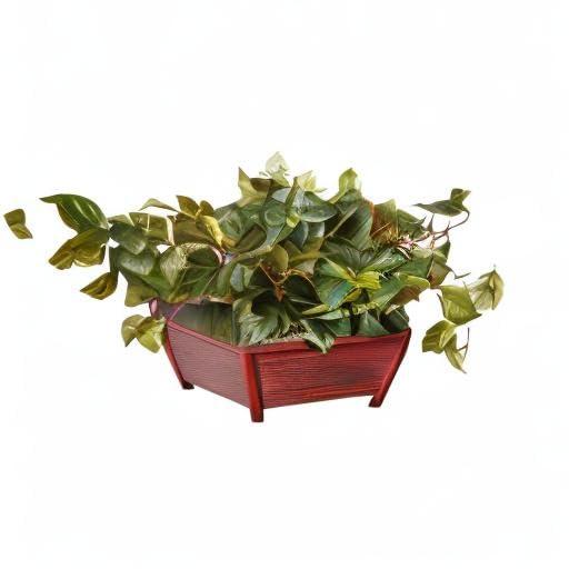 Nearly Natural Pothos with Ledge Basket
