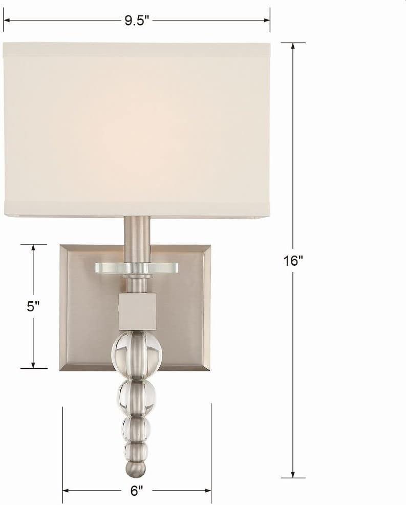 CLO-8892-BN-Crystorama Lighting-Clover - One Light Wall Sconce-Brushed Nickel Finish