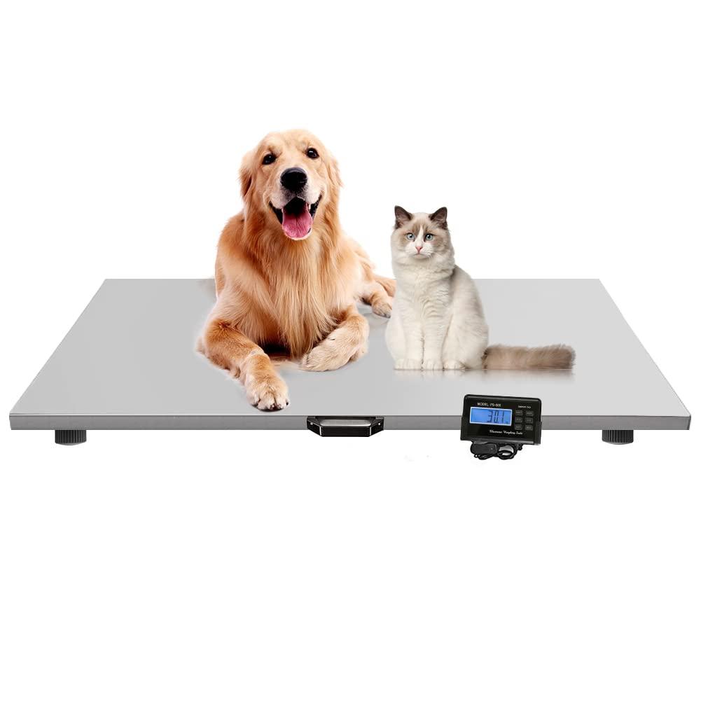 VEVOR 1100Lbs x 0.2Lbs Digital Livestock Scale Large Pet Vet Scale Stainless Steel