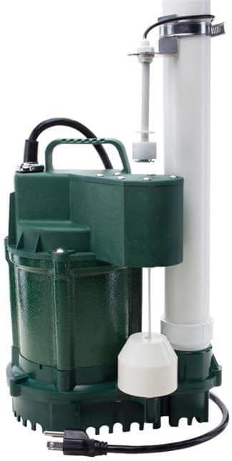 Zoeller 4012572 0.75 HP 80 gph Cast Iron Vertical Float Switch AC Submersible Sump Pump