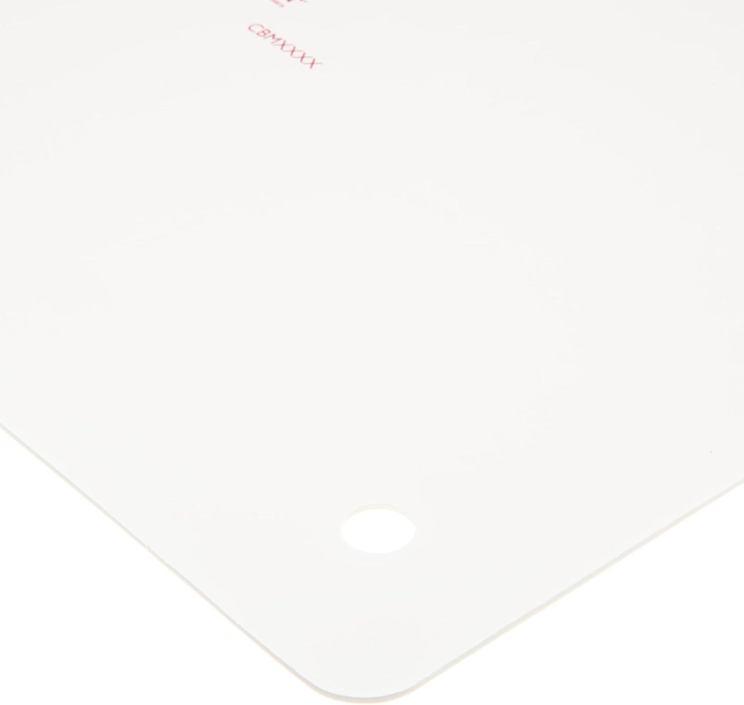 White Rectangular Plastic Non-Slip Chopping Mat, 22" x 16"