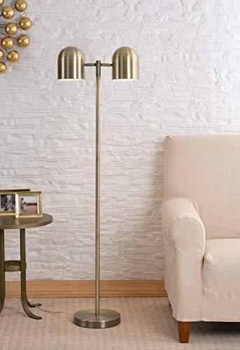 Kenroy Home 33171AB Alden Floor Lamp with Antique Brass Finish, Modern Style, 57.125" Height, 17.625" Width, 9.875" Depth